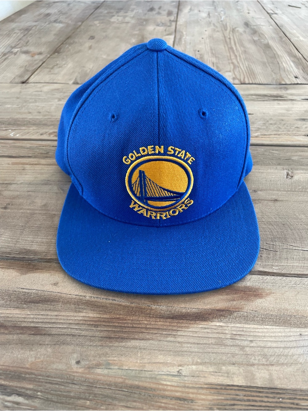 Mitchell & Ness Royal Blue Snapback with Yellow Embroidery